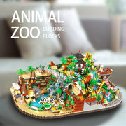 5000PCS Zoo Complex Park Building block toy set Large zoo, decorative miniature building block toy