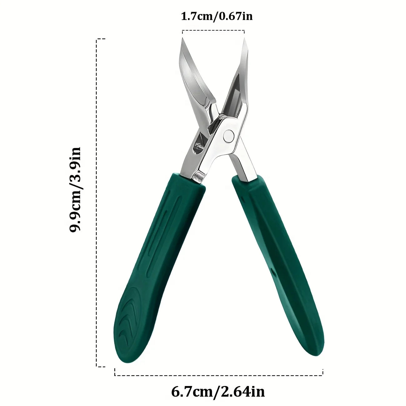 Thick Ingrown Nails Heavy Duty Stainless Steel Trimmer Safety Soft Grip Ultra Sharp 25 Degree Angled Blade Seniors Splash Proof