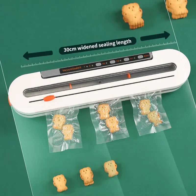 New Automatic 30cm Vacuum packaging machine Food Vacuum sealer for Dry wet soft powder Household food Storage Sealing machine