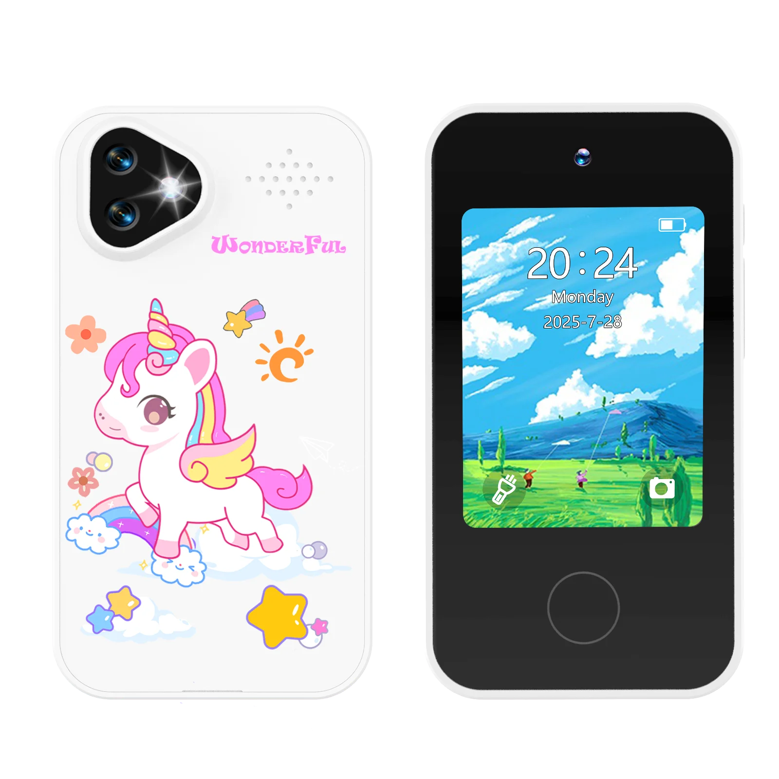 Kids Smart Phone Toy with Dual Camera Educational Games Music Player Safe Mode Best Birthday Gift HD 1080P Kids Camera Toys