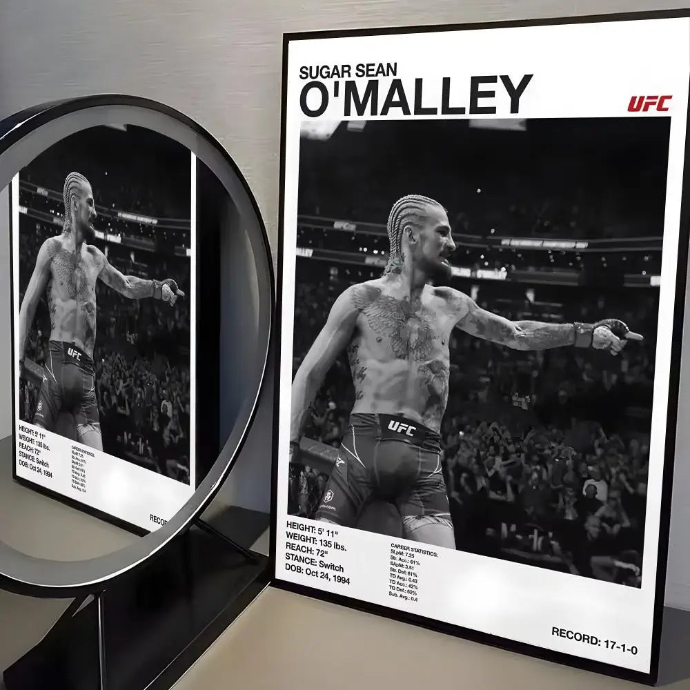 Famous Fighting Events U-UFC Poster Modern Aesthetic Canvas Wall Art Poster Cool Room Stuff Bedroom Decor