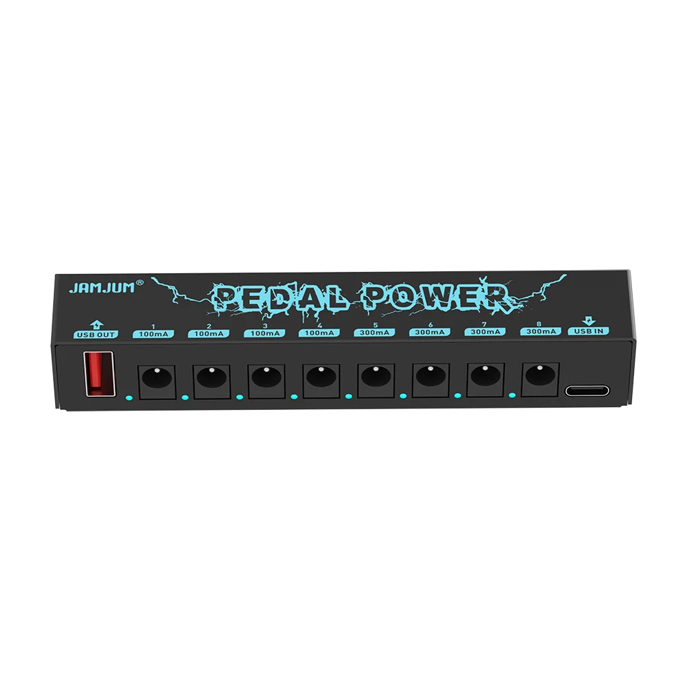 9V 8-Isolated Output Guitar Pedal Power Supply | Type-C/USB Input, Short-Circuit Saf