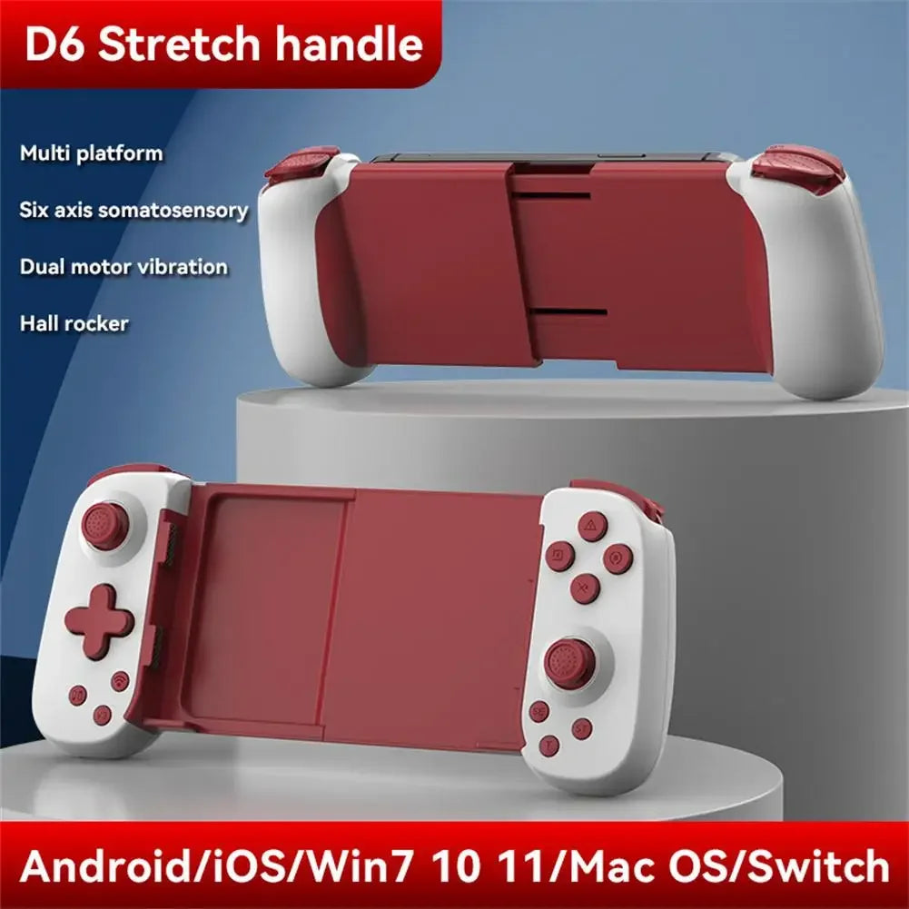 D6 Wireless Gamepad Stretching Extendable Gaming Controller Bluetooth Handle Pad for Phone Android Gamepad Game Accessoires