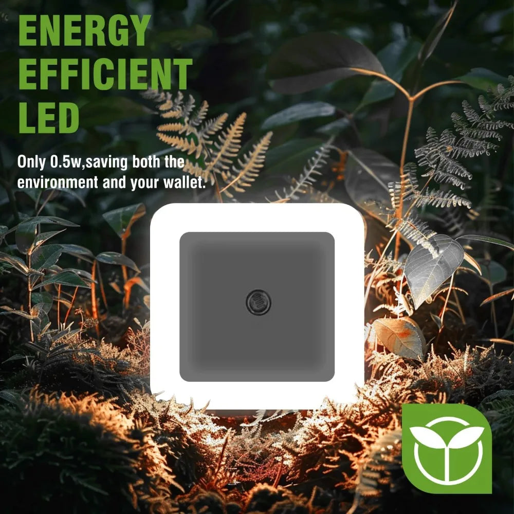 Light up your nights effortlessly with these LED night lights—plug-in design with dusk-to-dawn light sensor for automatic on/off convenience!