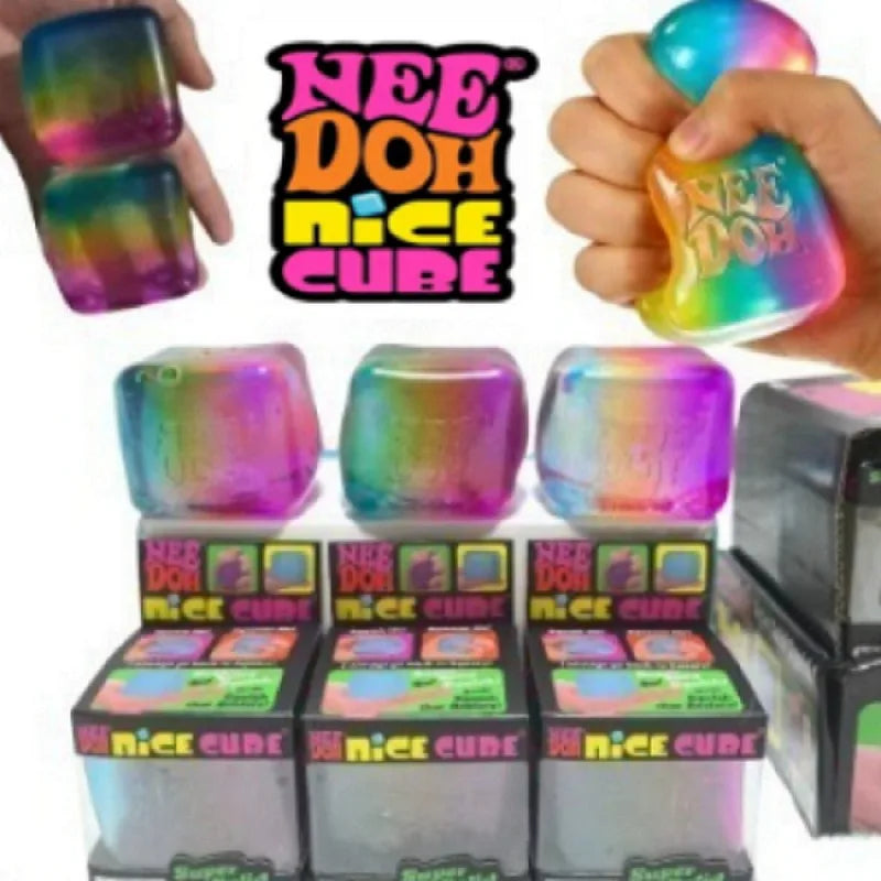New Needoh 2026 Rainbow Cube Extrusion Decompression Toy Cube, Decompression Toy, Extrusion Sensory Toy, Soft Sensory Toy