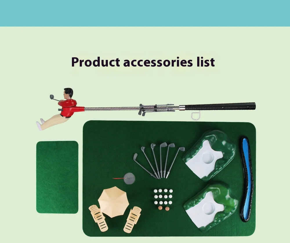 Children's Golf Club Mini Doll Set Toy Indoor And Outdoor Portable Parent-child Interactive Party Game Birthday Gift