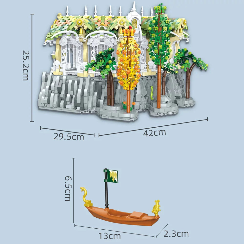Movie Rings Rivendell Building Blocks MOC City of Elven Architecture Model Brick Assembly Puzzle Toys Children Christmas Gift