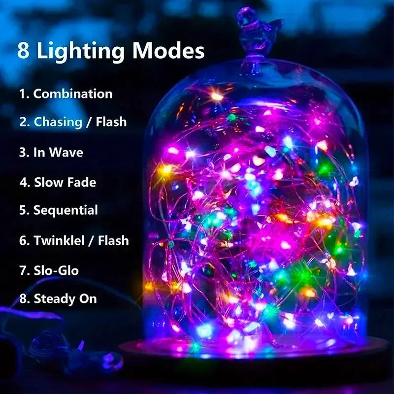 Brighten your outdoor space with these solar-powered fairy garden lights—waterproof with 8 lighting modes for magical ambiance all night long!