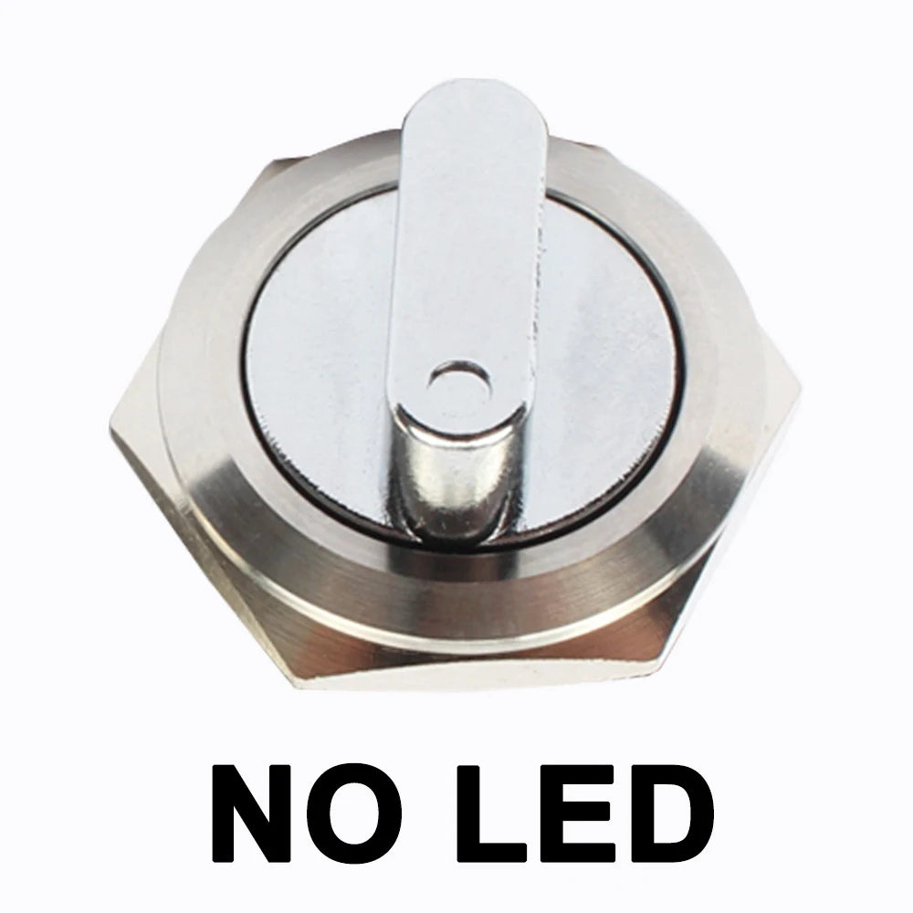 22mm 2/3 position Metal Selector Latching Push Button knob Rotary Switch DPDT SPDT 12V LED Illuminated 1NO1NC/2NO2NC ON OFF lock