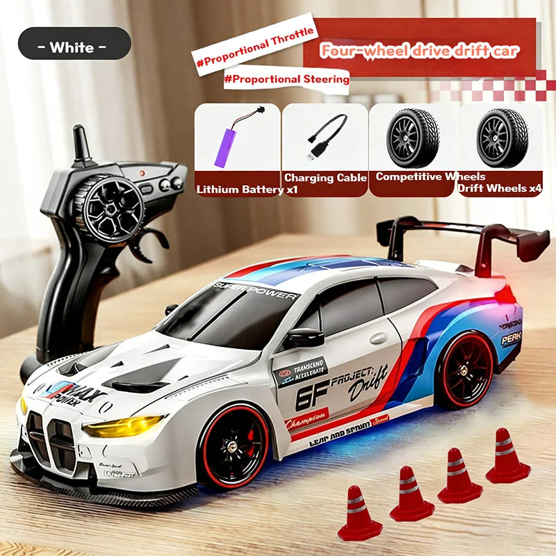 4WD remote drifting car with full proportional control - 2.4G high-speed drifting racing car - children's racing toy - gift item