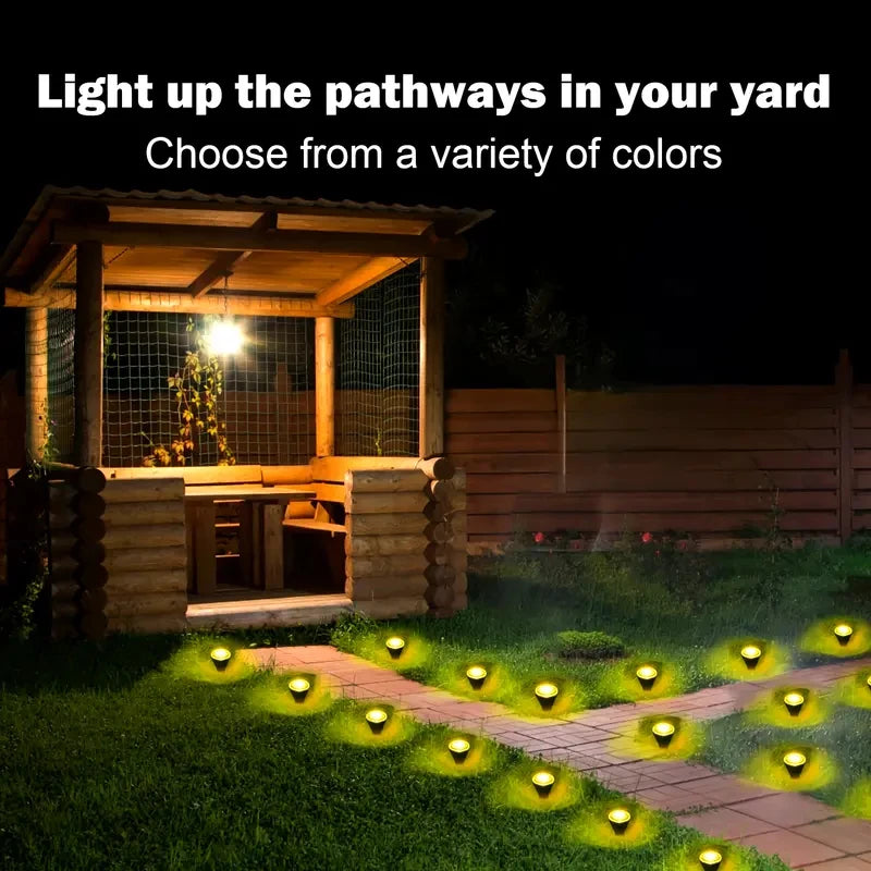 LED Solar Lights 8 Modes Outdoor Solar Garden Lights Waterproof Lawn Pilot Lamps for Trails Camping Yards Decorative Lighting