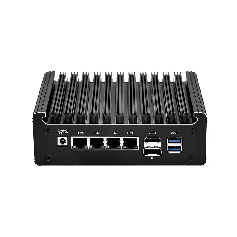 Solid Fanless Firewall Mini PC Intel N150 N95 Pentium 6405U 4417U 4x2.5G LANs Home Server DDR4 NVMe Type-C OPNsense pfSense