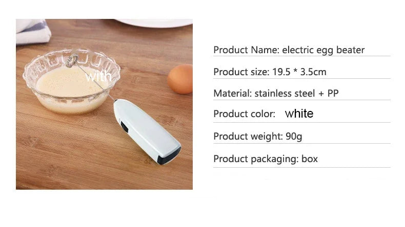 Electric Kitchen Whisk Mixer Home Handheld Mini Egg Beater Kitchen Blender Coffee Milk Tea Beat Up Cream Stirring