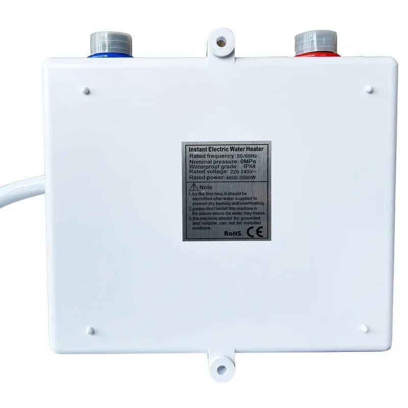 Enjoy quick and reliable hot water with this portable 220V 4600W instant water heater—perfect for bathroom showers and home kitchen heating!