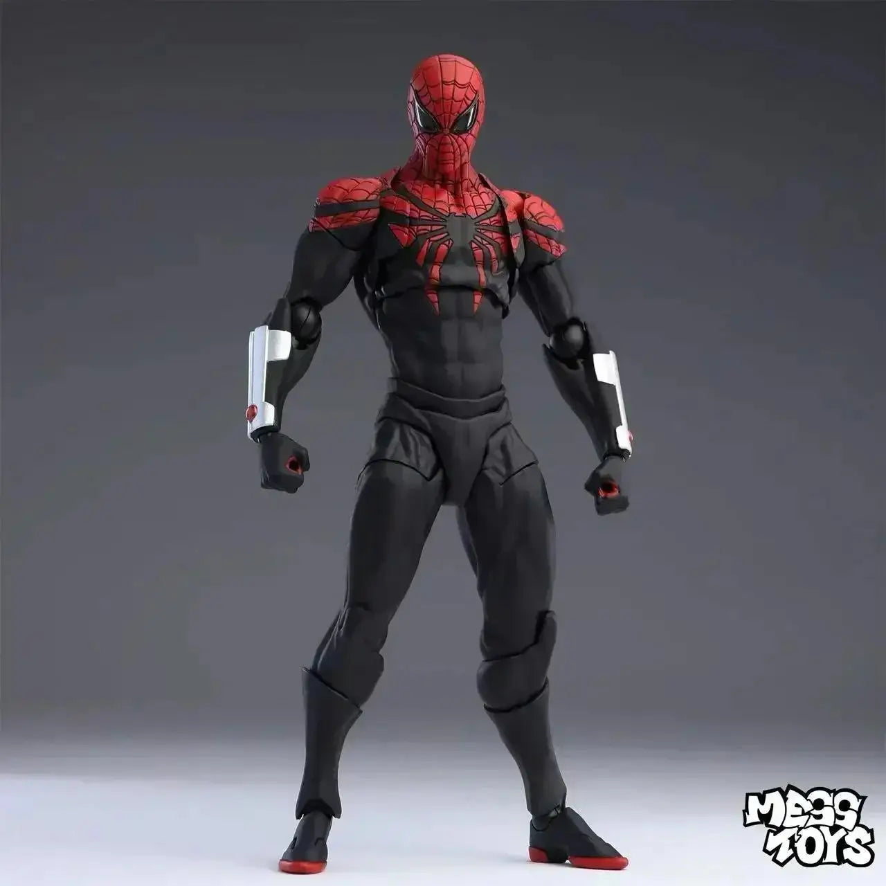 New MessToys Spiderman Figure Mess Toys Superior Neighbor Action Figure CT Toys Black Red Spider Man Figurine Kid Toy Gift