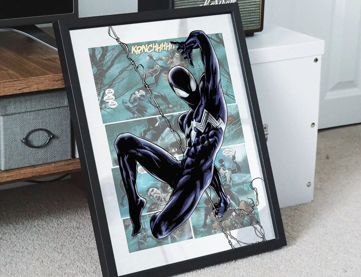Venom Symbiote Spider-man Superhero Poster_ Printable Comic Art