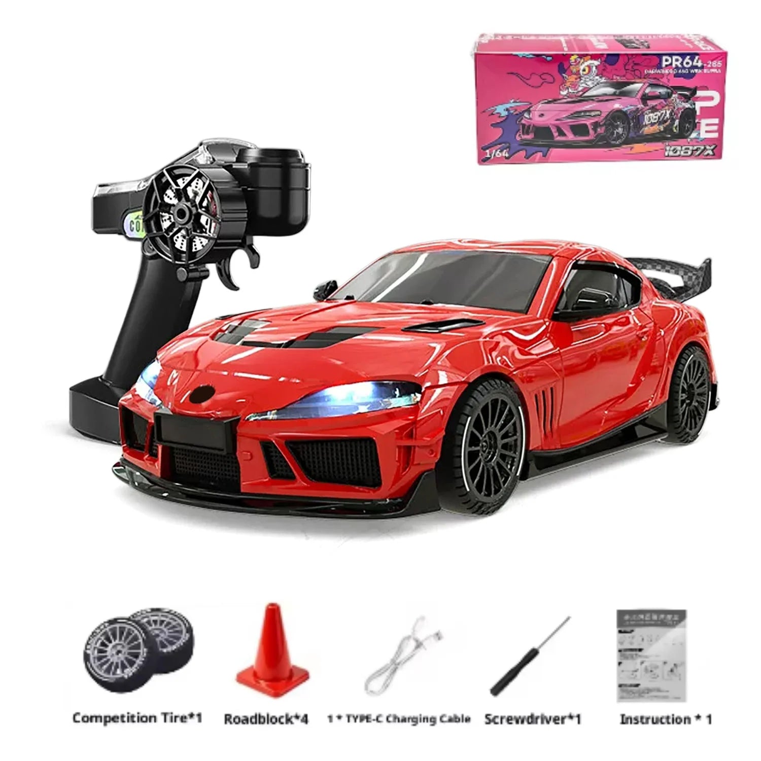 1/43 Supra 1087X Mini Simulation JXC RC Rc Drift Car Vehicle Model Control RTR Four-wheel Drive Modle For Adult Toys