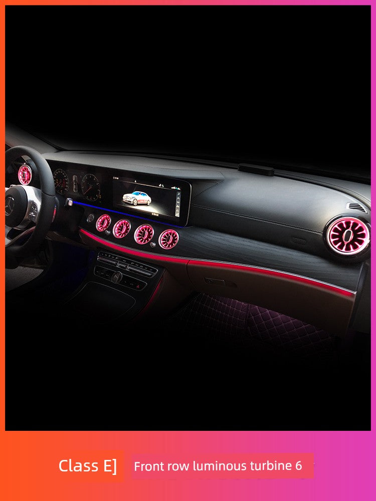 24 Mercedes-Benz E300L Luminous Turbine Air Outlet Ambience Light E260l Luminous Cover Ambience Light Rotate Treble
