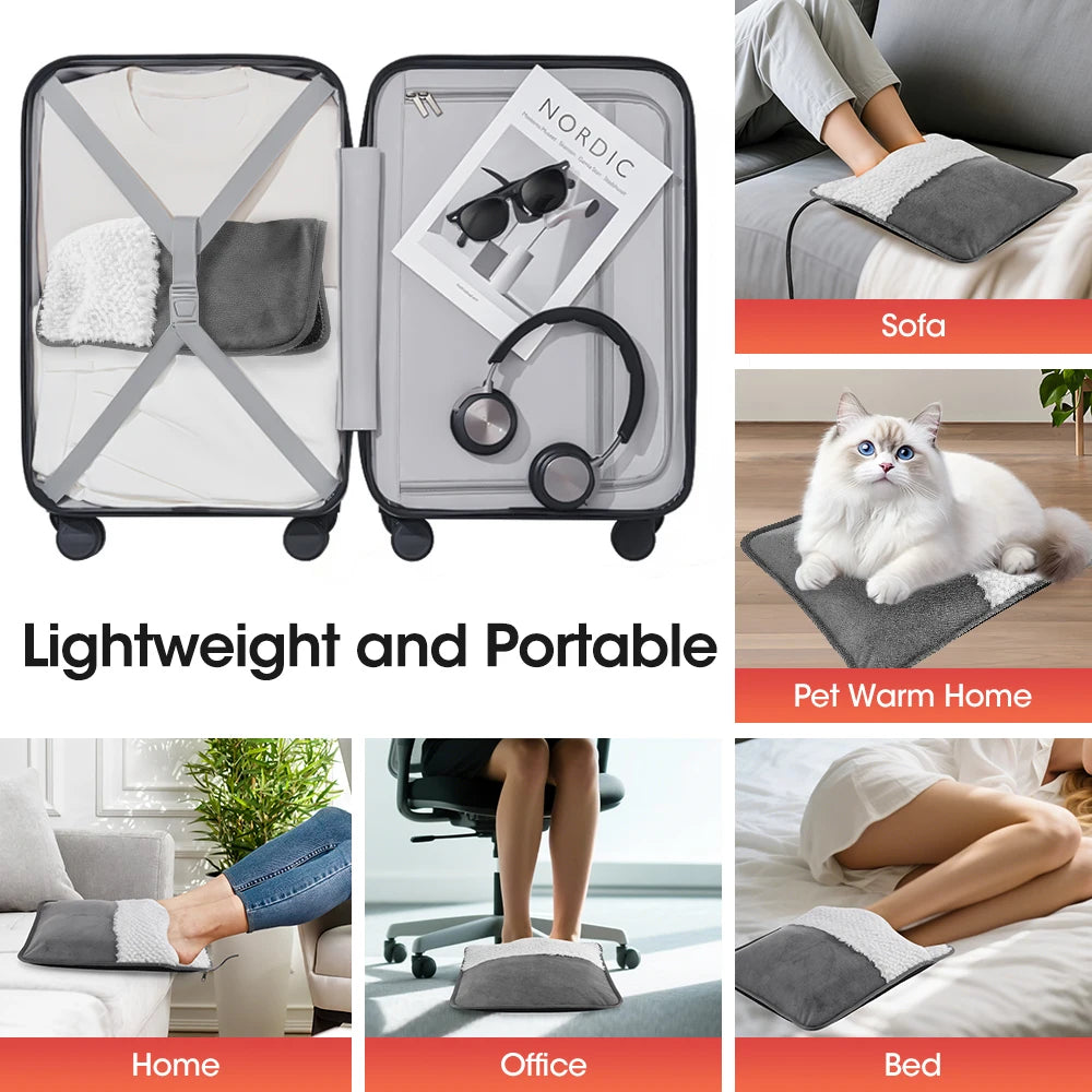 Electric Heating Pad Multifunctional Physiotherapy Heating Blanket Cushion 10 Levels Temperature Timing Body Back Warmer Winter