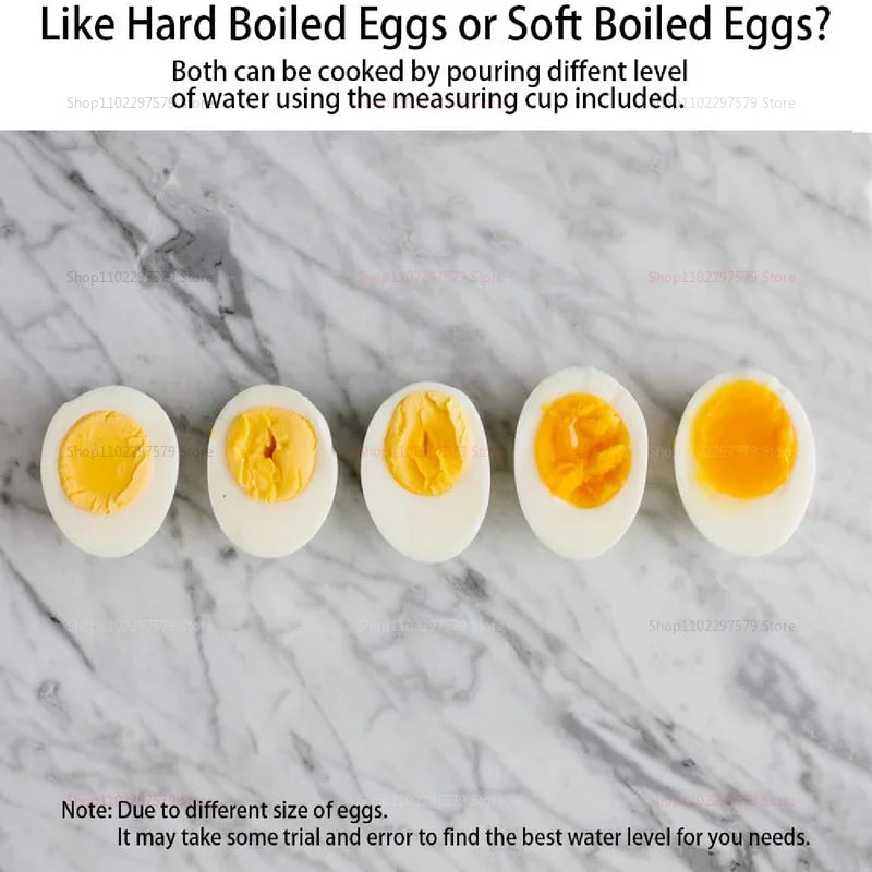 Electric Eggs Cooker Rapid Mini Egg Boiling Machine for Poached Scrambled Omelets Auto Shut Off Kitchen Appliance