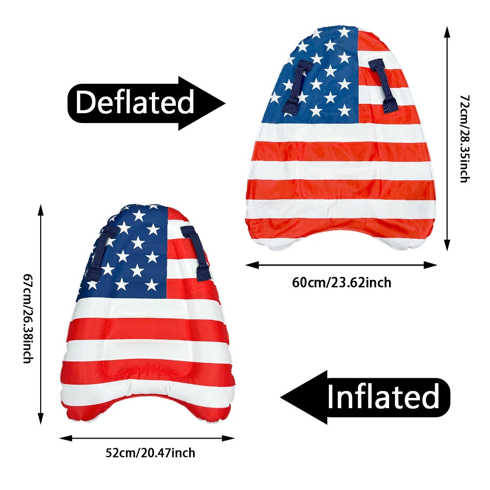 1pc Inflatable Half Star Surfboard PVC Portable Summer Swim Board Suitable For Beach Lake Pool Parties