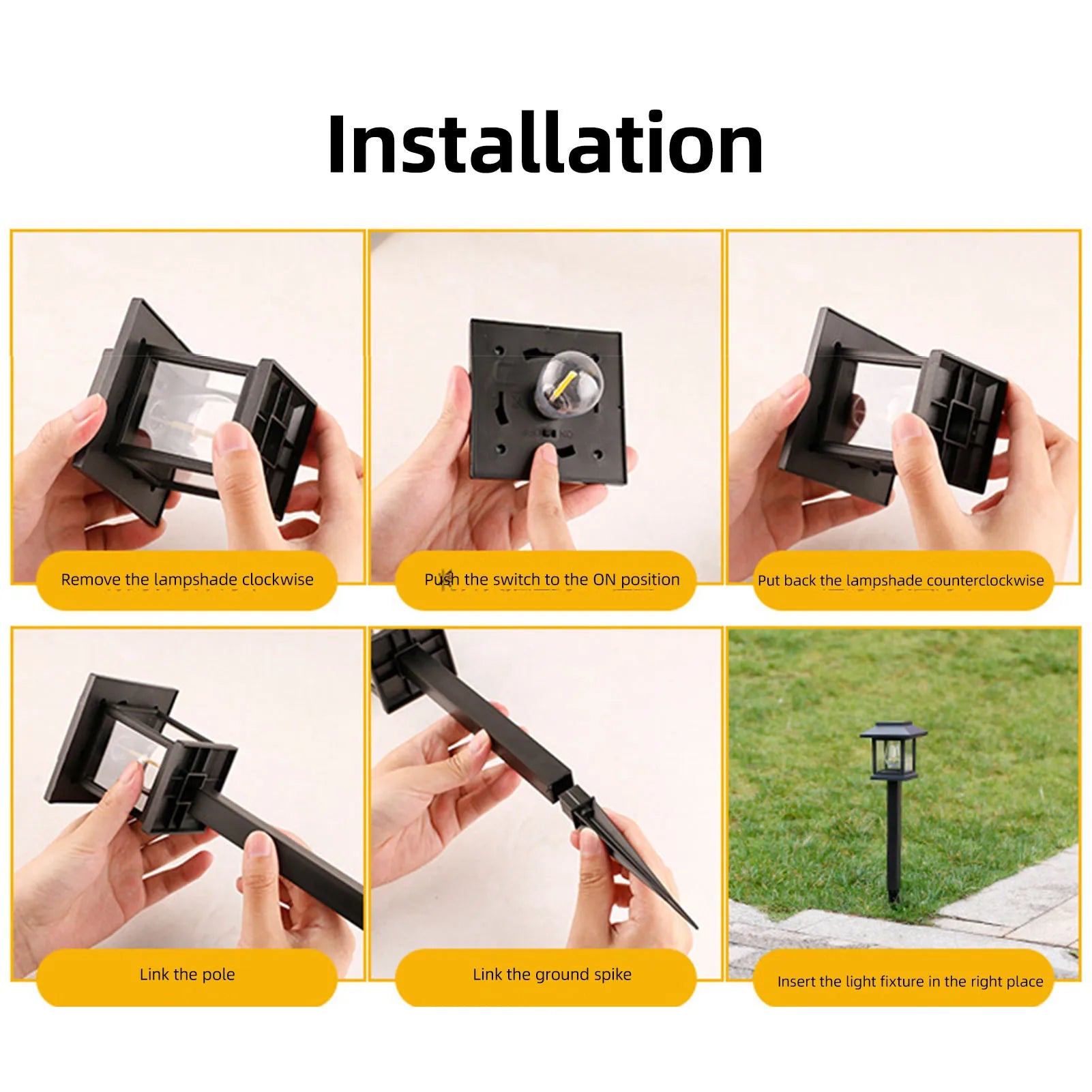 Outdoor Solar LED Ground Stake Light Lawn Lamp for Garden Villa Courtyard Park Landscape Yard Atmosphere Lighting