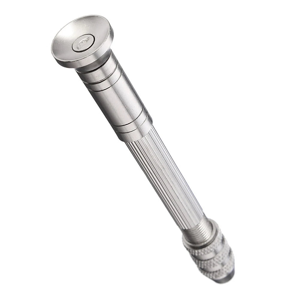 DIY Woodworking Drilling Rotary Tools Manual Aluminum Alloy Micro Hand Drill Non-slip Handle with 10pcs Drill Bits