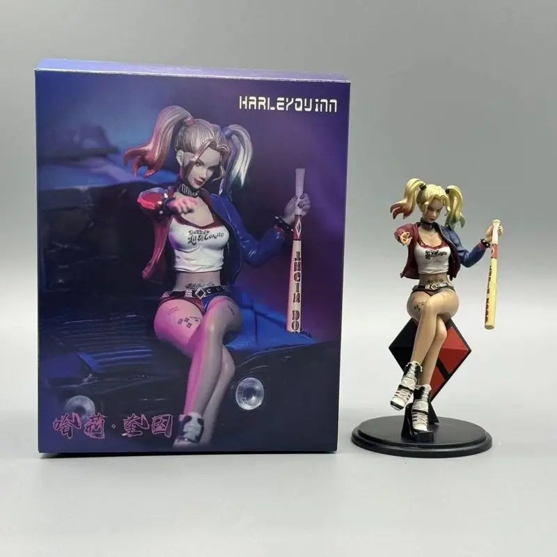 Harleen Quinzel Action Figure Harley Quinn Figures Model High Quality Version The Clown'S Girl Statue Toys Kid Birthday Gifts