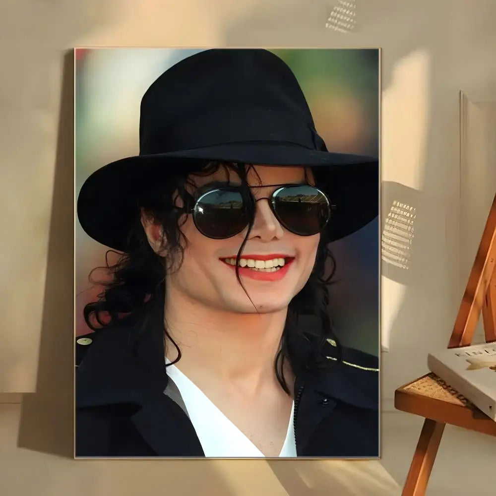 MJ M-Michael Singer J-Jackson Poster  Self-adhesive Art Waterproof Paper Sticker Coffee House Bar Room Wall Decor