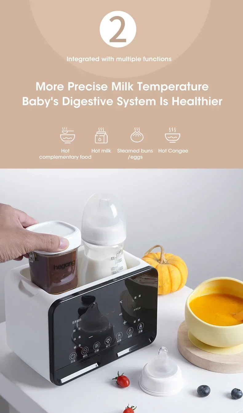 Keep your baby's milk at the perfect temperature with this fast, multifunctional baby bottle warmer—featuring accurate temperature control and a convenient timer, ideal for newborns!