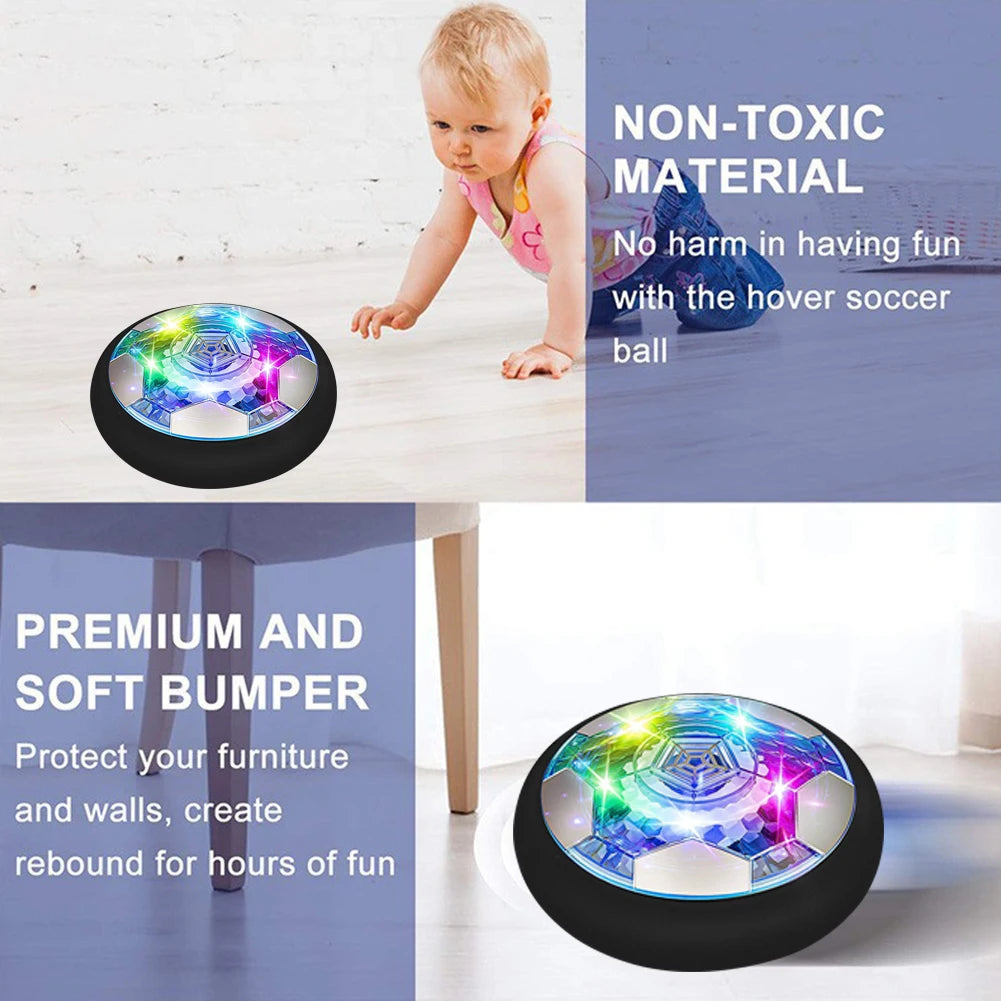 Hover Soccer Ball with LED Light Indoor Outdoor Air Floating Soccer Ball Soccer Training Equipment Floating Football Soccer Gift