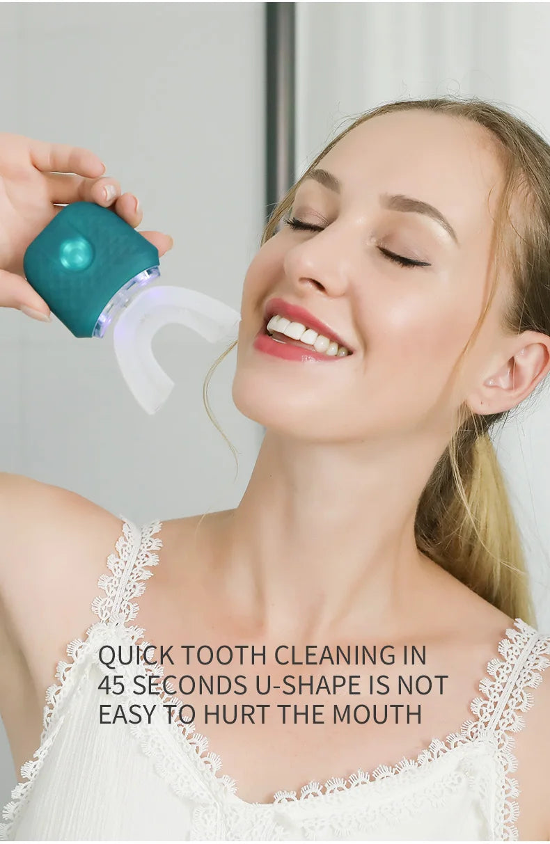 Achieve a superior clean with this electric U-shaped toothbrush for adults—automatic, USB rechargeable, and designed for convenience and effective brushing!