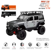 MN128 1/12 RC Car 4WD Jeep Model 2.4G Remote Control LED Light 4X4 Off Road 4WD Climbing RC Truck Electric Toy Car Gift for Boy