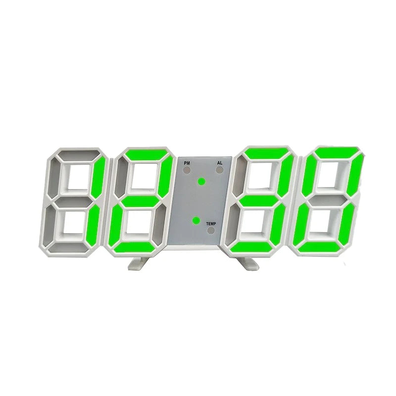 Simple Fashion Electronic Clock 3D Luminous Digital Clock Voice-activated Silent Alarm Clock Creative Desktop Clock