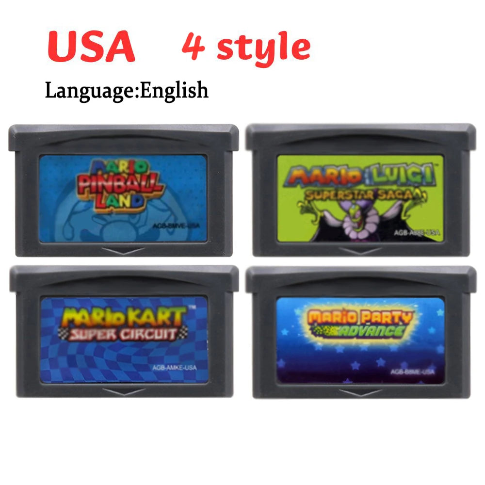 Mario GBA Games cards EUR USA Version