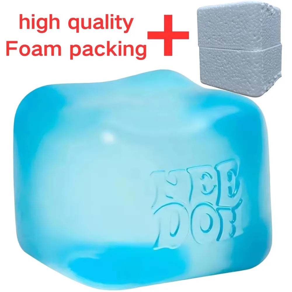 NeeDoh Nice Cube Squishy Stress Soft Stretchy Sensory Fidget Toy for Anxiety Relief ADHD Focus Stress Relief for Adults Kids
