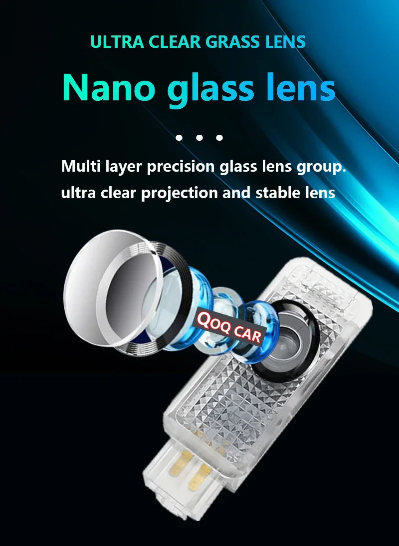 For Audi A4 A6L A5 A6 A8L Q8 Q3 Q4 Q5L Q7 RS ABT RS S7 S5 S6 Quattro Led Car Door Welcome Light Ghost Shadow Projector Logo Lamp