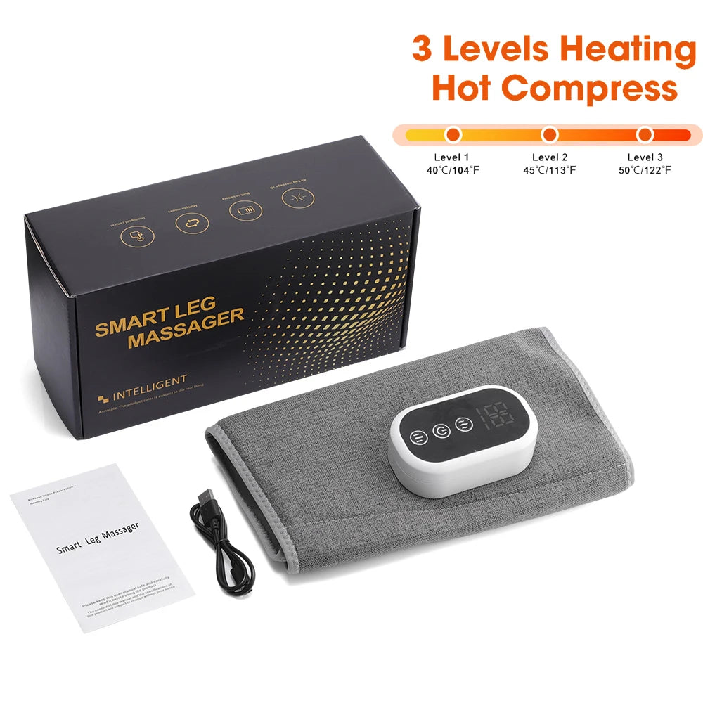 Foot Air Pressure Leg Calf Massager Promotes Blood Circulation Muscle Relaxation Device 360° Full Cover Leg Massager