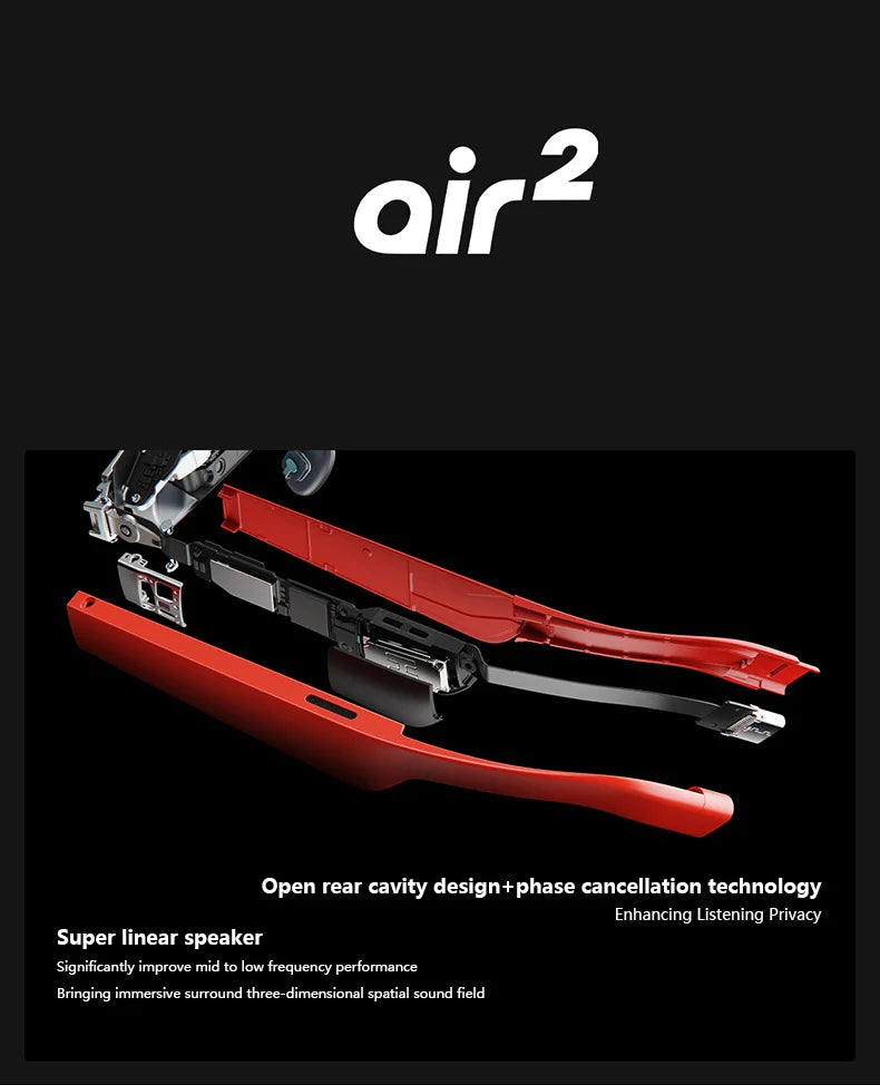 Original XREAL Air 2 Smart AR Glasses 130 Inch Micro OLED Big Screen 120Hz 1080P View for Phone Computer Not VR Virtual Reality