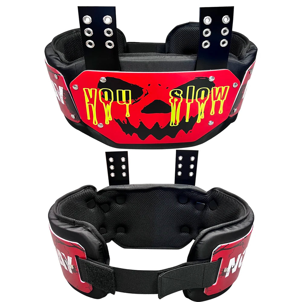 American Football QB Rib Protectors Rugby Waist Wrap Around Protector with Backplates for Adult Youth