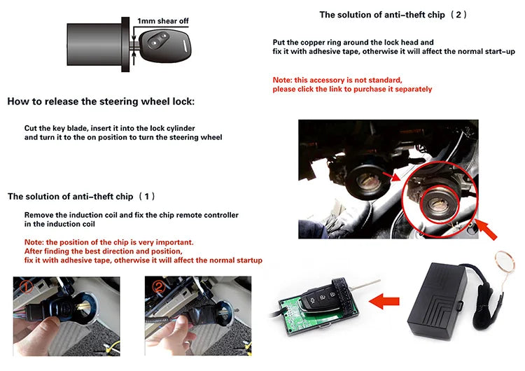 K5 Remote Starter and Car Alarm Smart App Remote Start Stop System for Cars Engine Push Start System with Auto Ignition Button