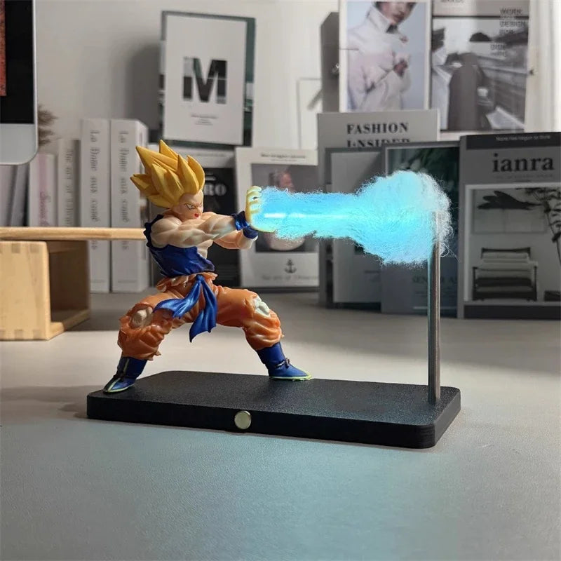 Anime Son Goku Kamehameha Night Light Figures Desktop Touch Control Lamp Rechargeable Night Lamp Figures with Cotton