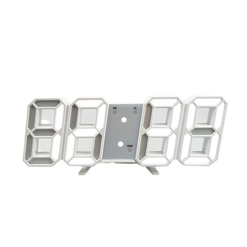 Simple Fashion Electronic Clock 3D Luminous Digital Clock Voice-activated Silent Alarm Clock Creative Desktop Clock