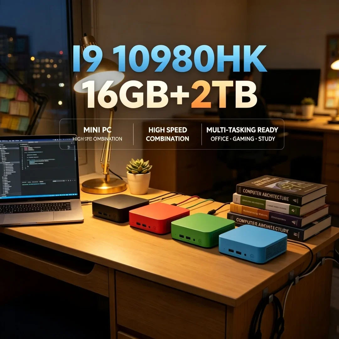 2026 Mini PC Core i9 10980HK Windows 11 Computer 16GB RAM 1TB M.2 SSD Portable Gaming Computer 60Hz 4K HD Mini Desktop PC Gamer