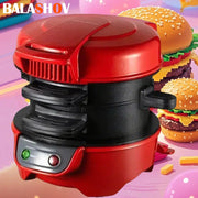 220V Multifunctional Burger Machine Household Breakfast Muffin Maker Household Non Stick Plates Electric Burger Maker Machine