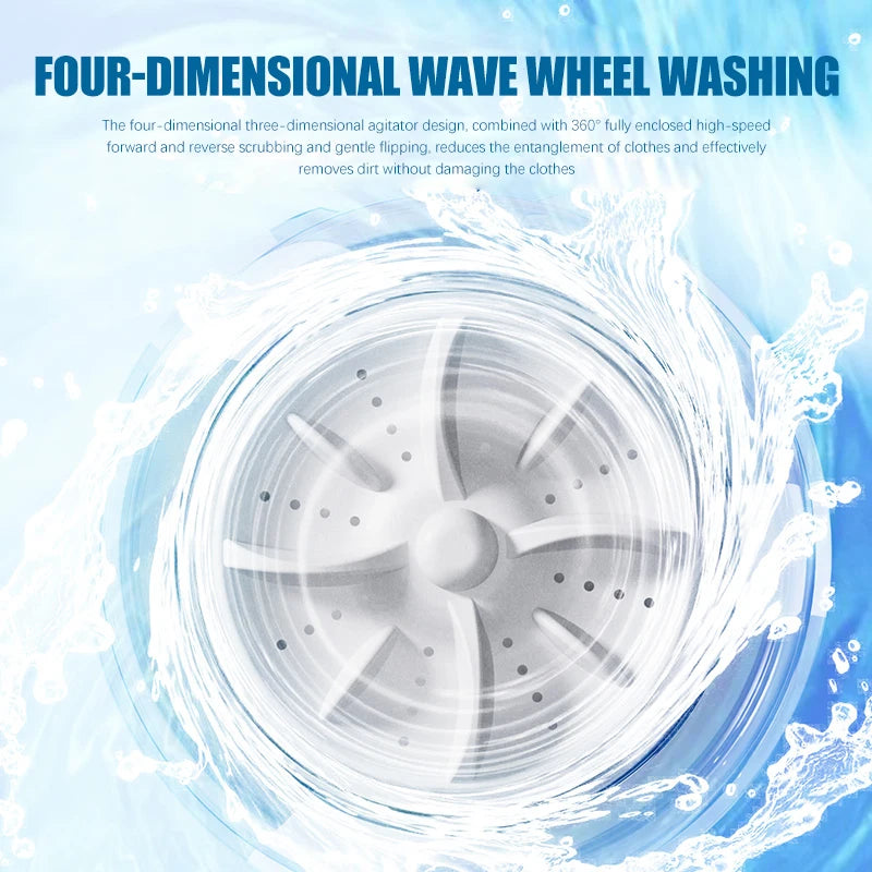 2025 wireless mini digital washing machine, rechargeable portable intelligent small underwear and sock specific washing cup 1.5L