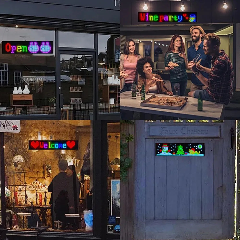 Car Devil Eyes Light Flexible LED Panel led Matrix Screen for Windshield Glowing Car eyes DIY programmable Car Truck Eyes Light