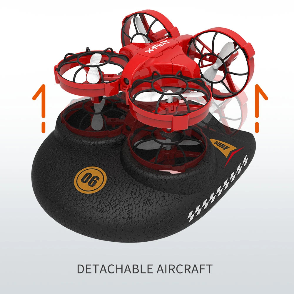 2.4G JJRC 4-rotor drone with multiple modes of gameplay, 360 ° rolling sea, land, and air three in one children's toy