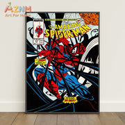 Spiderman Comic Book Covers Poster _ Peter Parker Wall Art _ Movie Canvas Print