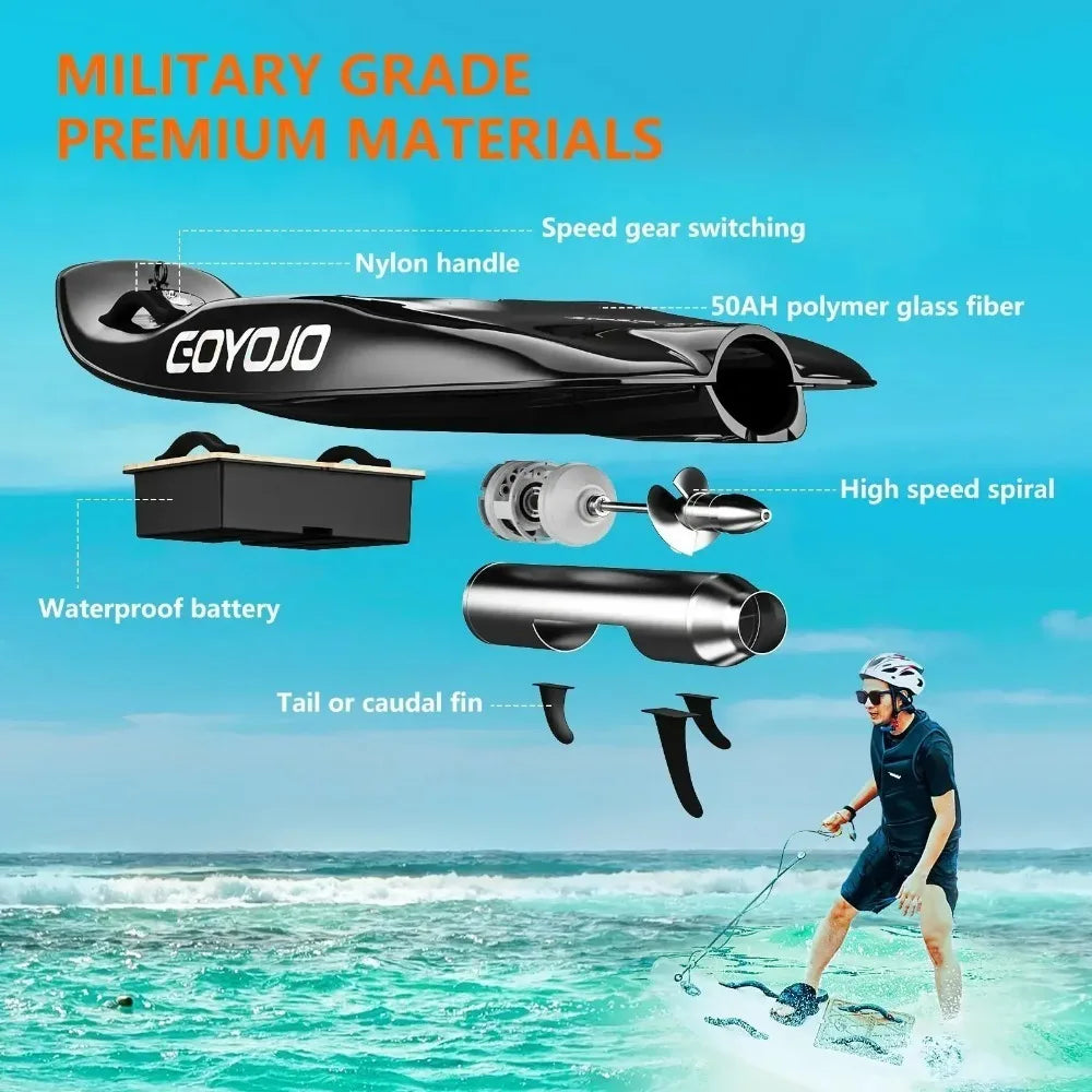 Carbon Fiber Water Electric Jet Surfboard For Adult with10kw High Speed Surfing Electric Jetboards With3 Tail Smart Water Scoote
